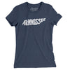 Tennessee State Shape Text Women's T-Shirt-Indigo-Allegiant Goods Co. Vintage Sports Apparel