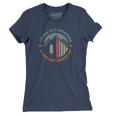 Cooke City Montana Retro Badge Women's T-Shirt-Allegiant Goods Co. Vintage Sports Apparel