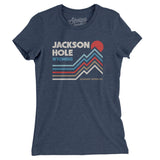 Jackson Hole Wyoming Women's T-Shirt-Indigo-Allegiant Goods Co. Vintage Sports Apparel