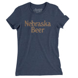 Nebraska Beer Women's T-Shirt-Indigo-Allegiant Goods Co. Vintage Sports Apparel