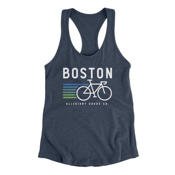 Boston Cycling Women's Racerback Tank-Allegiant Goods Co. Vintage Sports Apparel