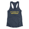 I've Been To Arkansas Women's Racerback Tank-Indigo-Allegiant Goods Co. Vintage Sports Apparel