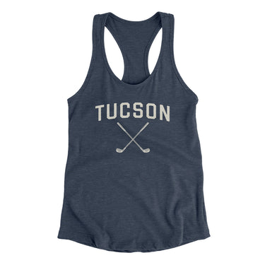 Tucson Golf Women's Racerback Tank-Indigo-Allegiant Goods Co. Vintage Sports Apparel