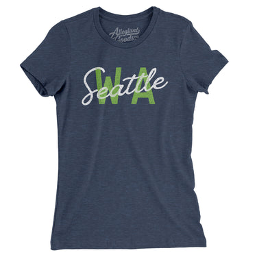 Seattle Wa Overprinted Women's T-Shirt-Allegiant Goods Co. Vintage Sports Apparel