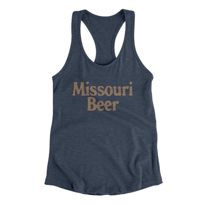 Missouri Beer Women's Racerback Tank-Indigo-Allegiant Goods Co. Vintage Sports Apparel
