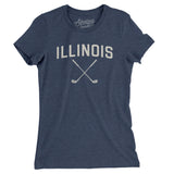 Illinois Golf Women's T-Shirt-Indigo-Allegiant Goods Co. Vintage Sports Apparel