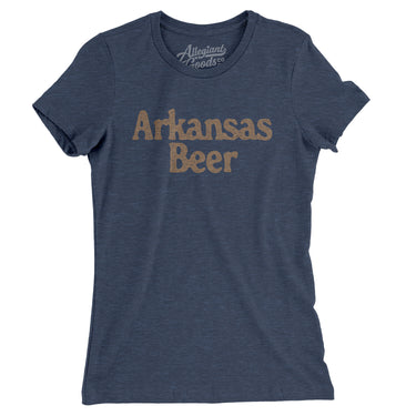 Arkansas Beer Women's T-Shirt-Indigo-Allegiant Goods Co. Vintage Sports Apparel
