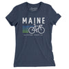 Maine Cycling Women's T-Shirt-Indigo-Allegiant Goods Co. Vintage Sports Apparel
