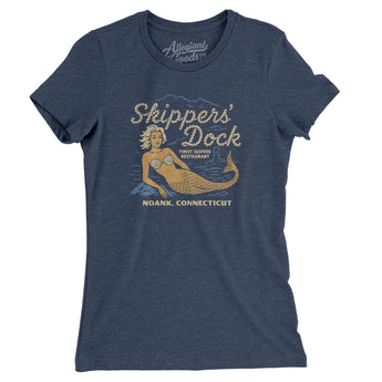 Skipper's Dock Connecticut Women's T-Shirt-Indigo-Allegiant Goods Co. Vintage Sports Apparel