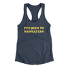 I've Been To Manhattan Women's Racerback Tank-Indigo-Allegiant Goods Co. Vintage Sports Apparel