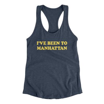I've Been To Manhattan Women's Racerback Tank-Indigo-Allegiant Goods Co. Vintage Sports Apparel