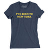 I've Been To New York Women's T-Shirt-Indigo-Allegiant Goods Co. Vintage Sports Apparel