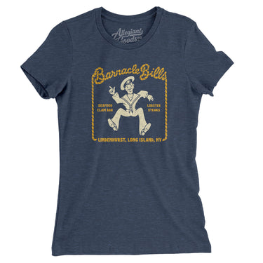 Barnacle Bills Long Island Women's T-Shirt-Indigo-Allegiant Goods Co. Vintage Sports Apparel