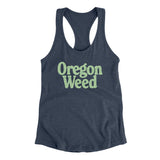 Oregon Weed Women's Racerback Tank-Indigo-Allegiant Goods Co. Vintage Sports Apparel