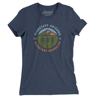 Flagstaff Arizona Retro Badge Women's T-Shirt-Indigo-Allegiant Goods Co. Vintage Sports Apparel