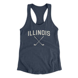 Illinois Golf Women's Racerback Tank-Indigo-Allegiant Goods Co. Vintage Sports Apparel