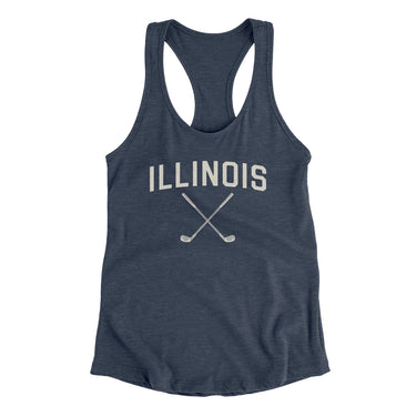 Illinois Golf Women's Racerback Tank-Indigo-Allegiant Goods Co. Vintage Sports Apparel
