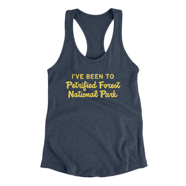 I've Been To Petrified Forest National Park Women's Racerback Tank-Indigo-Allegiant Goods Co. Vintage Sports Apparel