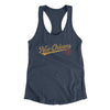 New Orleans Vintage Script Women's Racerback Tank-Indigo-Allegiant Goods Co. Vintage Sports Apparel