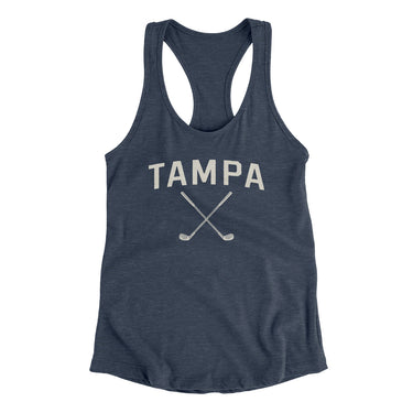 Tampa Golf Women's Racerback Tank-Indigo-Allegiant Goods Co. Vintage Sports Apparel