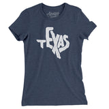 Texas State Shape Text Women's T-Shirt-Allegiant Goods Co. Vintage Sports Apparel