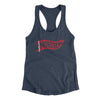 Montréal Pennant Women's Racerback Tank-Indigo-Allegiant Goods Co. Vintage Sports Apparel