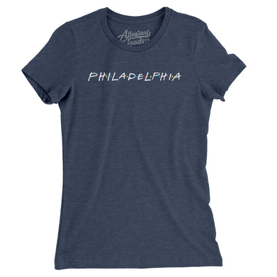 Philadelphia Friends Women's T-Shirt-Indigo-Allegiant Goods Co. Vintage Sports Apparel