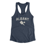 Albany Pickleball Women's Racerback Tank-Indigo-Allegiant Goods Co. Vintage Sports Apparel
