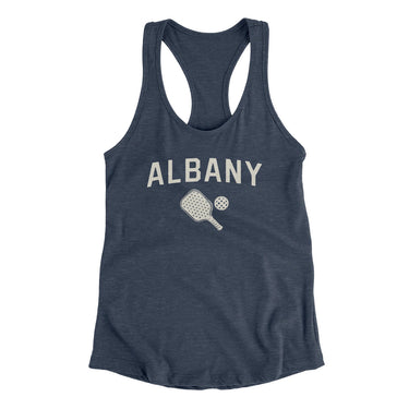 Albany Pickleball Women's Racerback Tank-Indigo-Allegiant Goods Co. Vintage Sports Apparel