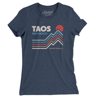 Taos New Mexico Women's T-Shirt-Indigo-Allegiant Goods Co. Vintage Sports Apparel