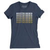South Bend Repeat Women's T-Shirt-Indigo-Allegiant Goods Co. Vintage Sports Apparel