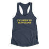 I've Been To Cleveland Women's Racerback Tank-Indigo-Allegiant Goods Co. Vintage Sports Apparel