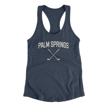 Palm Springs Golf Women's Racerback Tank-Indigo-Allegiant Goods Co. Vintage Sports Apparel