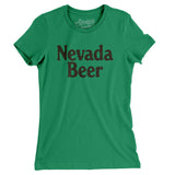 Nevada Beer Women's T-Shirt-Kelly Green-Allegiant Goods Co. Vintage Sports Apparel