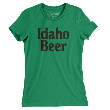 Idaho Beer Women's T-Shirt-Kelly Green-Allegiant Goods Co. Vintage Sports Apparel