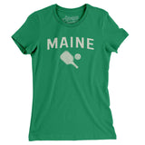 Maine Pickleball Women's T-Shirt-Kelly Green-Allegiant Goods Co. Vintage Sports Apparel