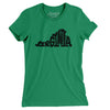 Virginia State Shape Text Women's T-Shirt-Kelly Green-Allegiant Goods Co. Vintage Sports Apparel