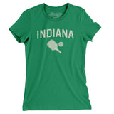 Indiana Pickleball Women's T-Shirt-Kelly Green-Allegiant Goods Co. Vintage Sports Apparel
