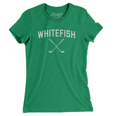 Whitefish Golf Women's T-Shirt-Kelly Green-Allegiant Goods Co. Vintage Sports Apparel