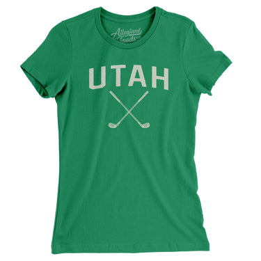 Utah Golf Women's T-Shirt-Kelly Green-Allegiant Goods Co. Vintage Sports Apparel