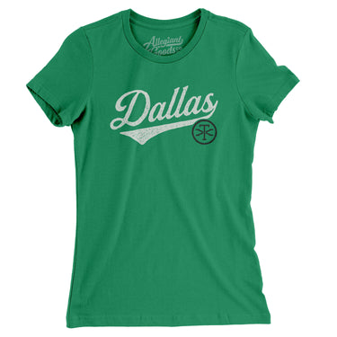 Dallas Vintage Script Women's T-Shirt-Allegiant Goods Co. Vintage Sports Apparel