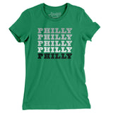 Philly Repeat Women's T-Shirt-Kelly Green-Allegiant Goods Co. Vintage Sports Apparel