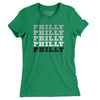 Philly Repeat Women's T-Shirt-Kelly Green-Allegiant Goods Co. Vintage Sports Apparel