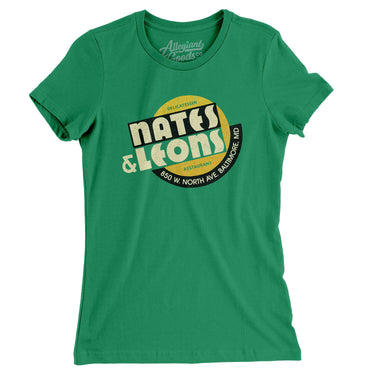 Nates & Leons Women's T-Shirt-Kelly Green-Allegiant Goods Co. Vintage Sports Apparel