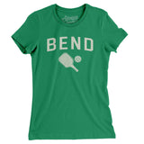 Bend Pickleball Women's T-Shirt-Kelly Green-Allegiant Goods Co. Vintage Sports Apparel
