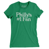 Philly's Number 1 Fan Women's T-Shirt-Kelly Green-Allegiant Goods Co. Vintage Sports Apparel