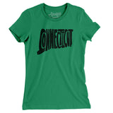 Connecticut State Shape Text Women's T-Shirt-Allegiant Goods Co. Vintage Sports Apparel