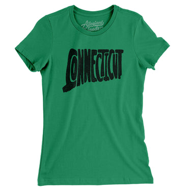Connecticut State Shape Text Women's T-Shirt-Allegiant Goods Co. Vintage Sports Apparel