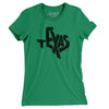 Texas State Shape Text Women's T-Shirt-Kelly Green-Allegiant Goods Co. Vintage Sports Apparel