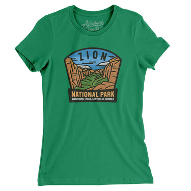 Zion National Park Badge Women's T-Shirt-Allegiant Goods Co. Vintage Sports Apparel
